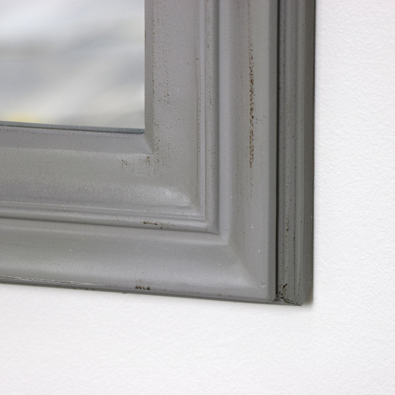 Large Grey Rectangle Window Mirror