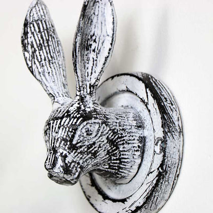 white hare wall hook