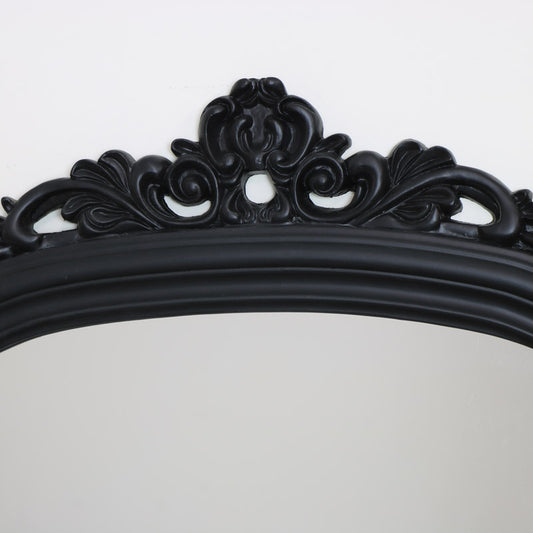  Tall Black Ornate Vintage Wall / Leaner Mirror 80cm x 180cm 