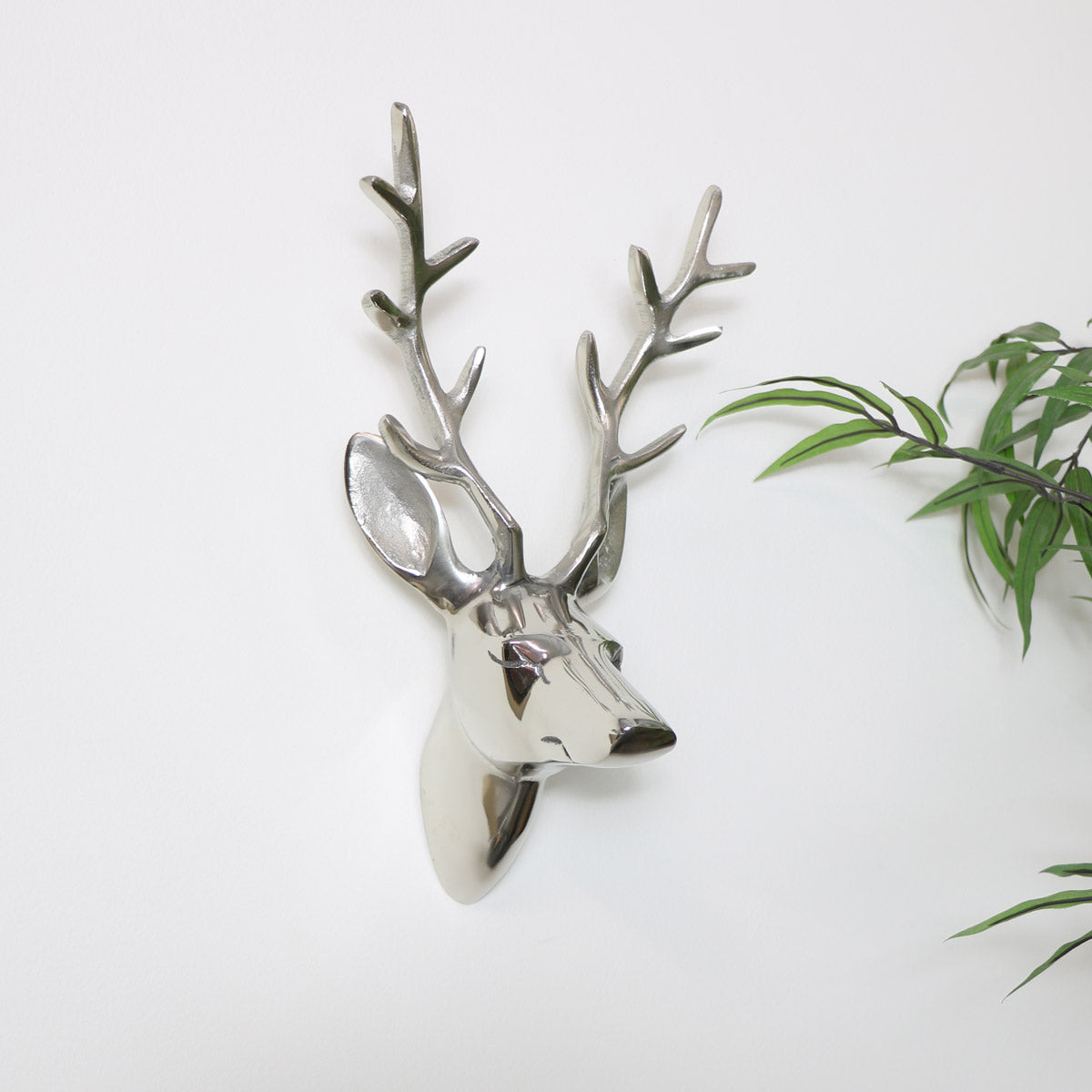 Silver Wall Mounted Stags Head