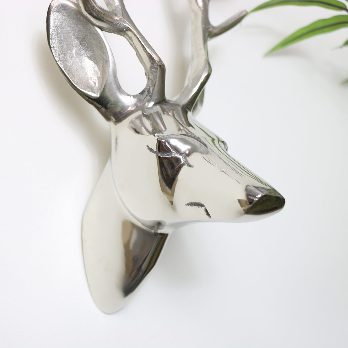 Silver Wall Mounted Stags Head