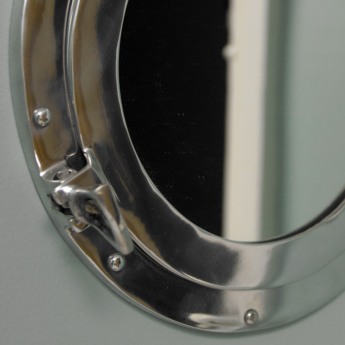 Silver Metal Porthole Mirror 28cm x 28cm