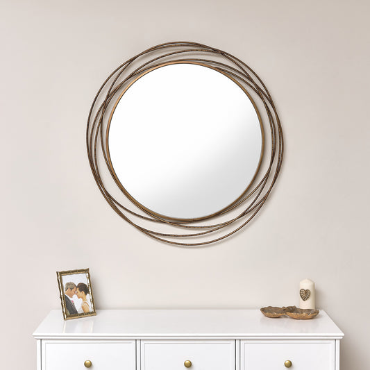Large Antique Gold Swirl Wall Mirror