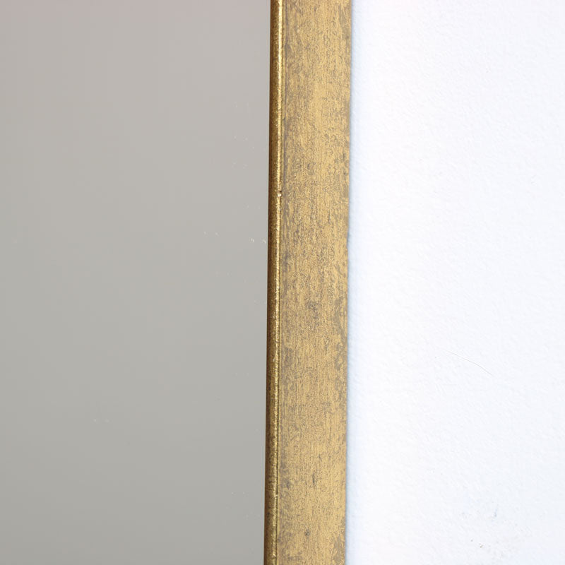 Brushed Gold Thin Framed Wall Mirror 50cm x 75cm