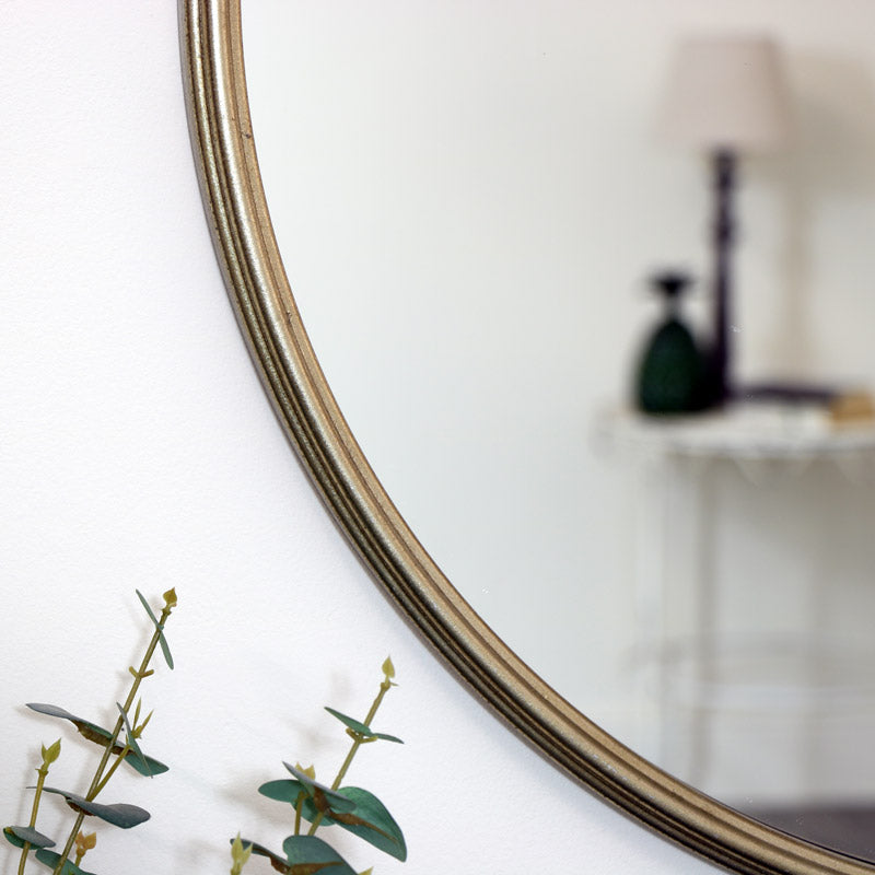 Large Round Gold Wall Mirror 70cm x 70cm