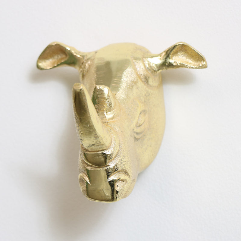 Gold Rhino Wall Hook