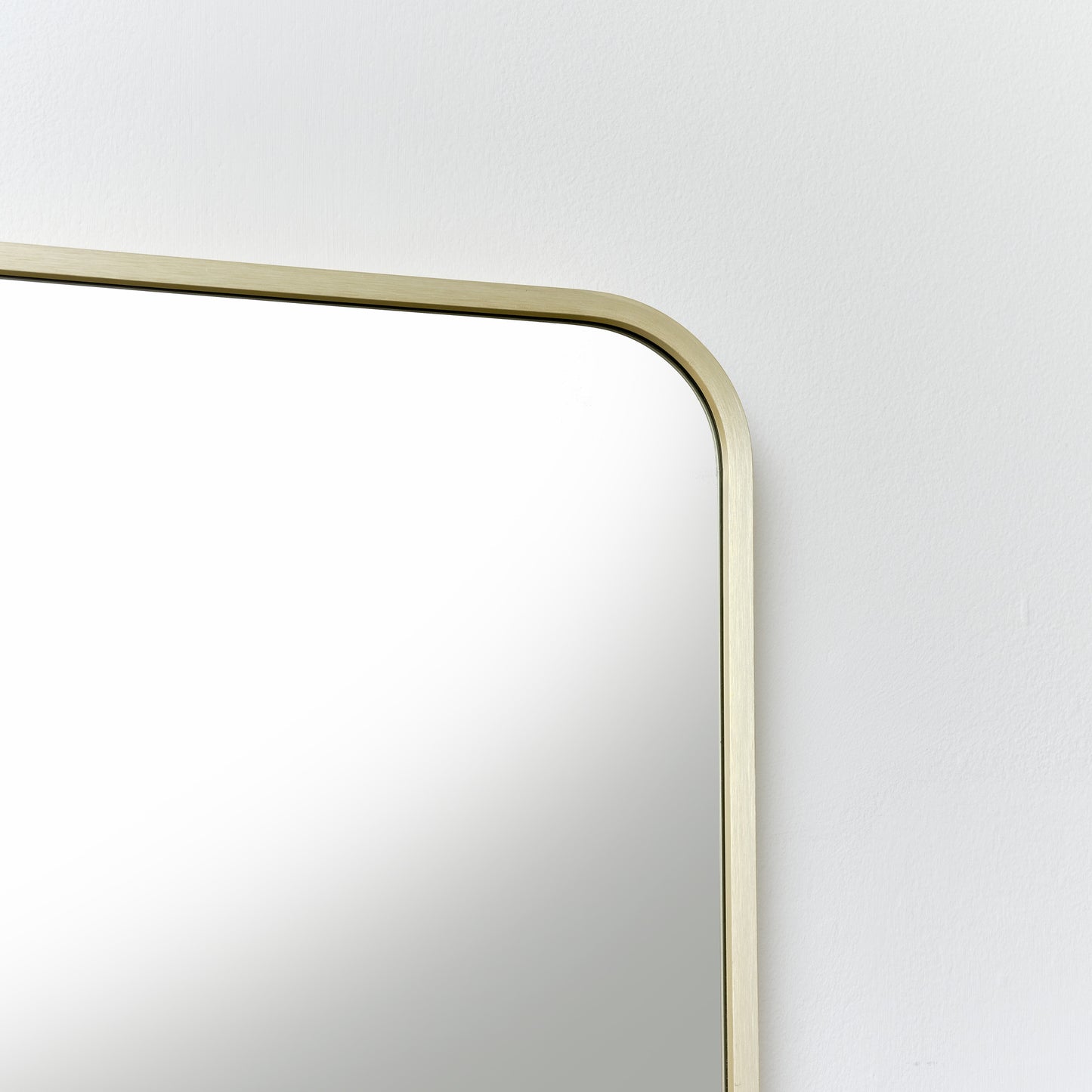 Tall Gold Curved Framed Wall / Leaner Mirror 135cm x 40cm