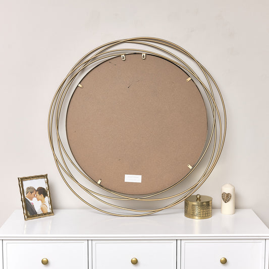  Large Antique Gold Swirl Wall Mirror 