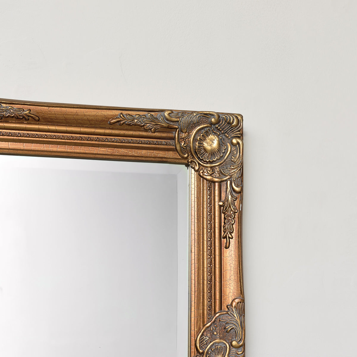 Antique Gold Ornate Rectangle Wall Mirror 65cm x 45cm