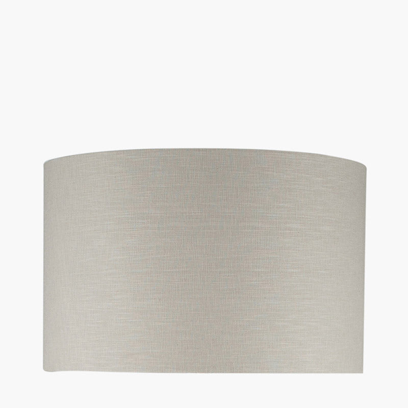 Brushed Silver & Grey Wash Wood Table Lamp