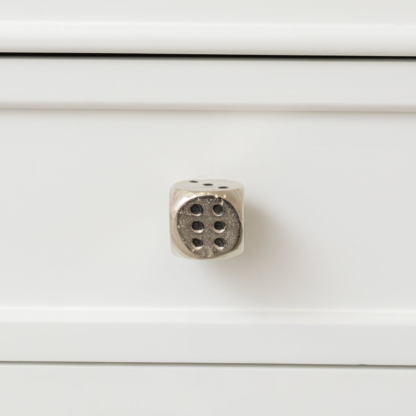Set of 4 Silver Dice Drawer Knobs