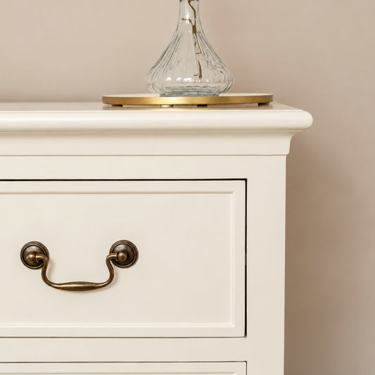 Ivory 3 Drawer Chest of Drawers - Charlotte Ivory Range