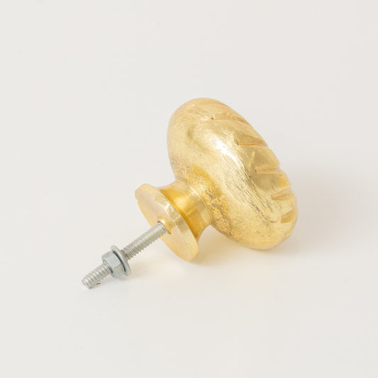 Set of 4 Extra Large Gold Swirl Drawer Knobs