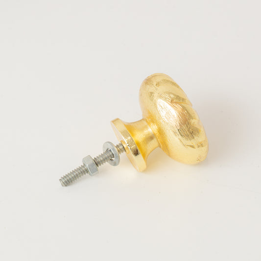 Set of 4 Large Gold Swirl Drawer Knobs