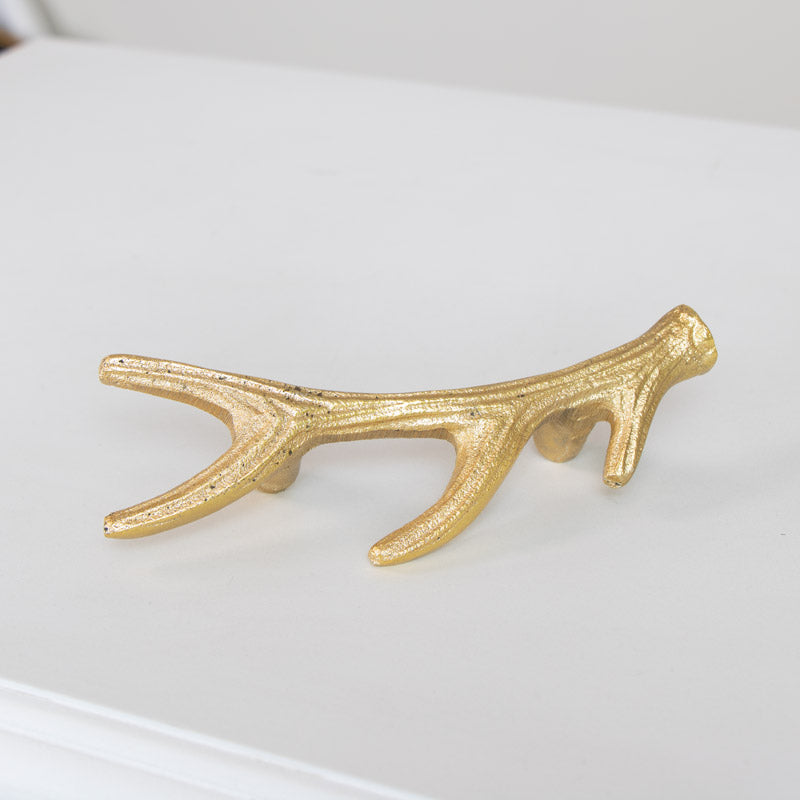 Gold Antler Drawer Knob