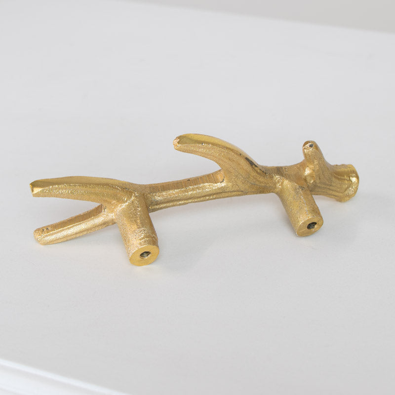 Gold Antler Drawer Knob