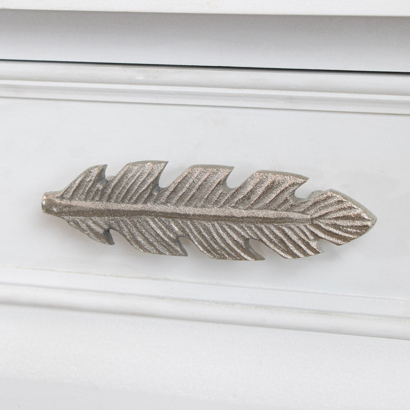 Silver Feather Drawer Knob