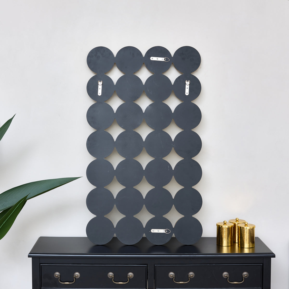 Large Gold Multi Circle Wall Mirror 95cm x 55cm