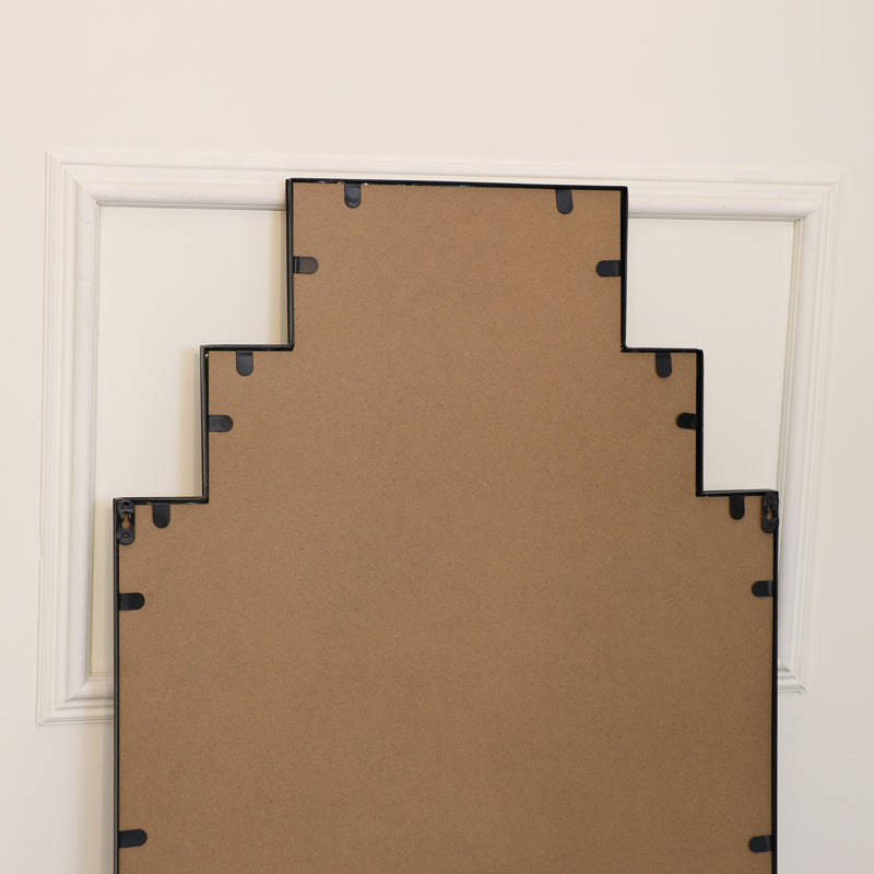 Black Fan Art Deco Wall Mirror 90cm x 59cm