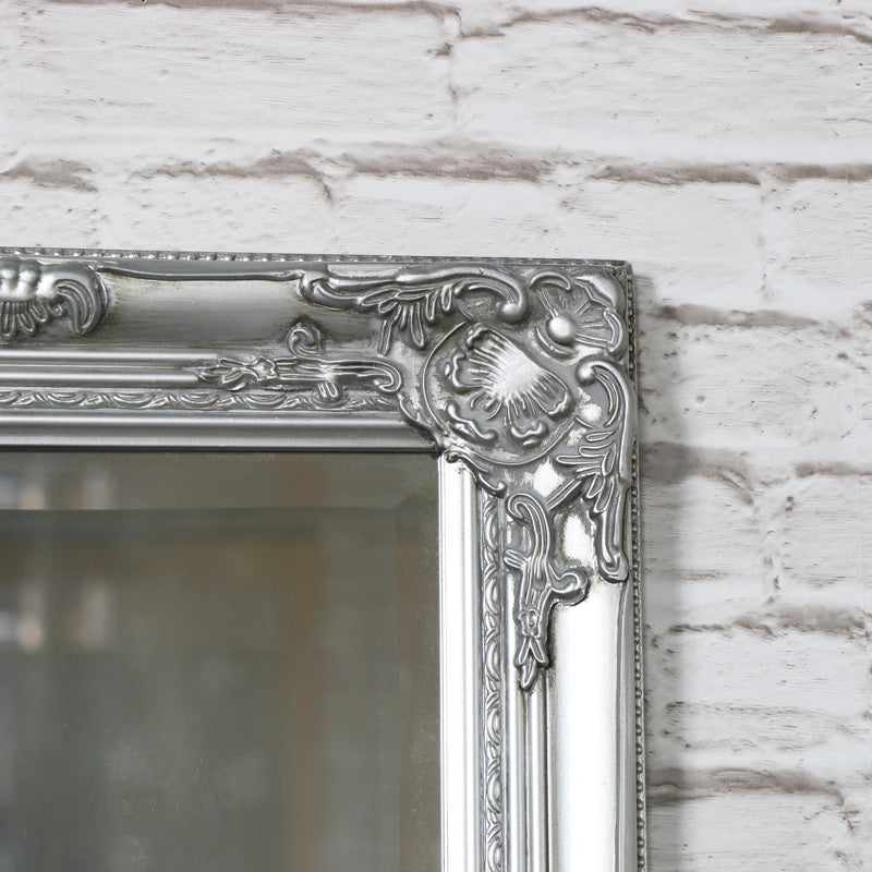 Tall Silver Ornate Mirror 47cm x 142cm