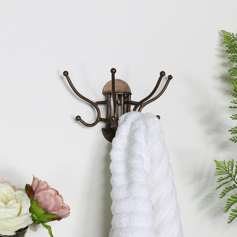 Rustic Copper Wall Mounted Rotating Coat Hooks