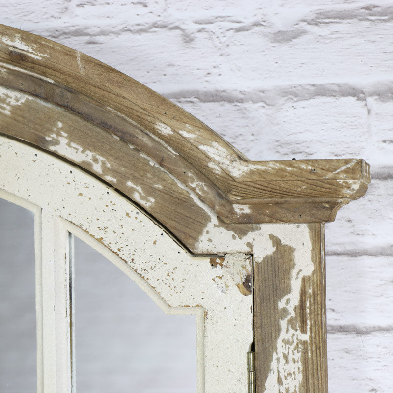 Large Rustic Shutter Style Window Mirror 73cm x 123cm