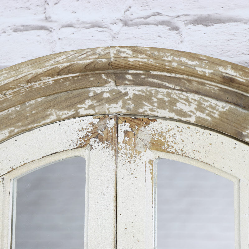 Large Rustic Shutter Style Window Mirror 73cm x 123cm