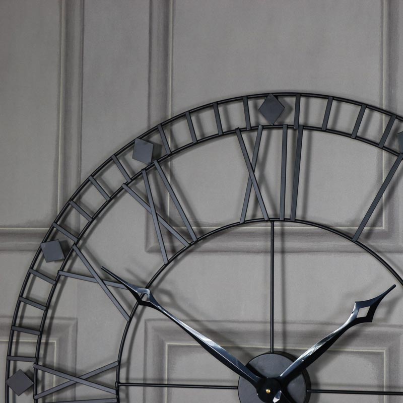 Black Iron Skeleton Wall Clock