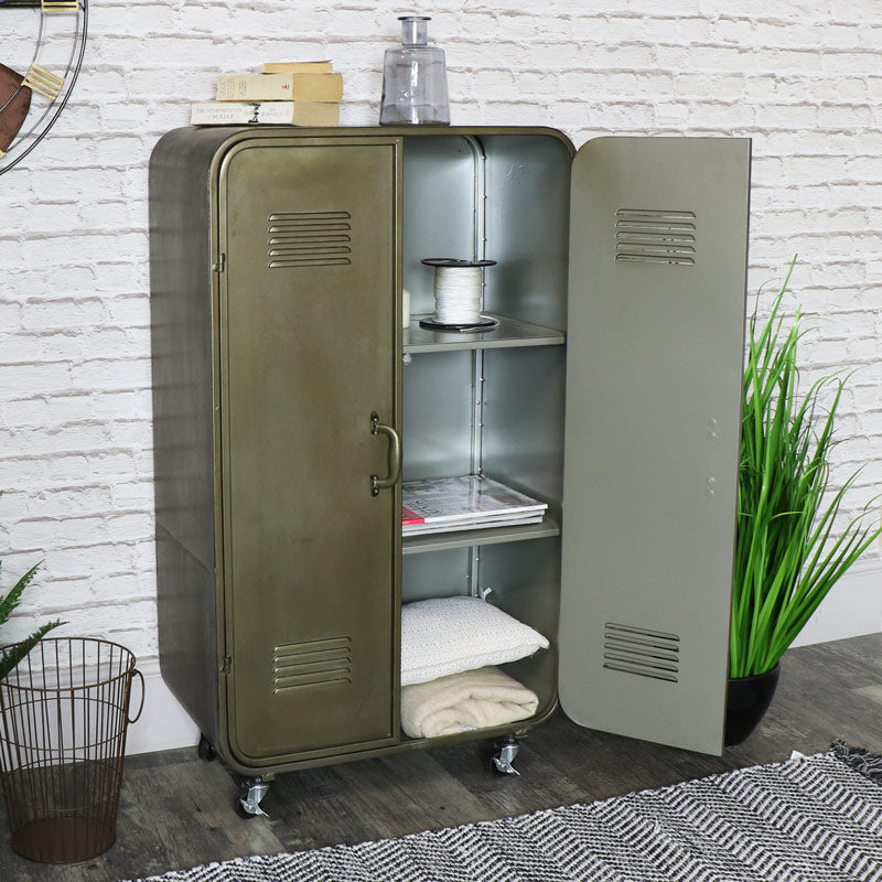 Vintage Locker Style Storage Cab