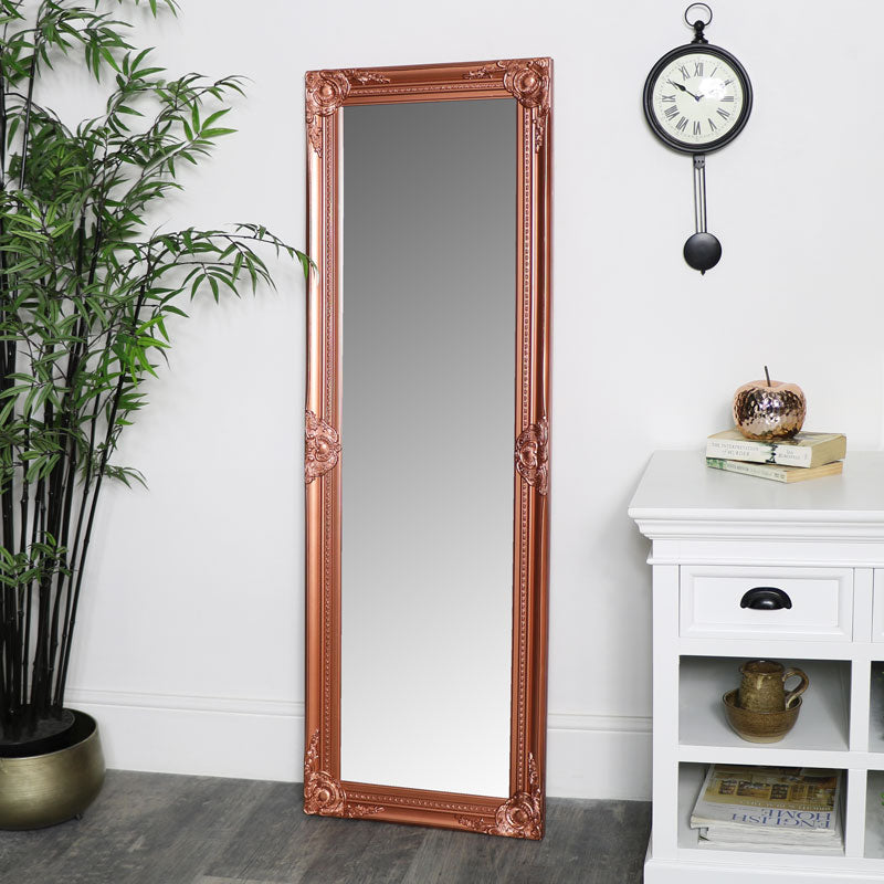 Tall Copper Wall Mirror 47cm x 142cm