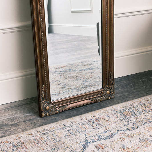 Tall Gold Wall Mirror 47cm x 142cm