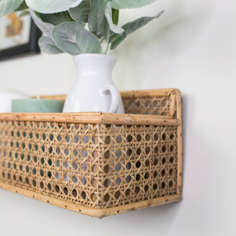 Woven Bamboo Wall Shelf