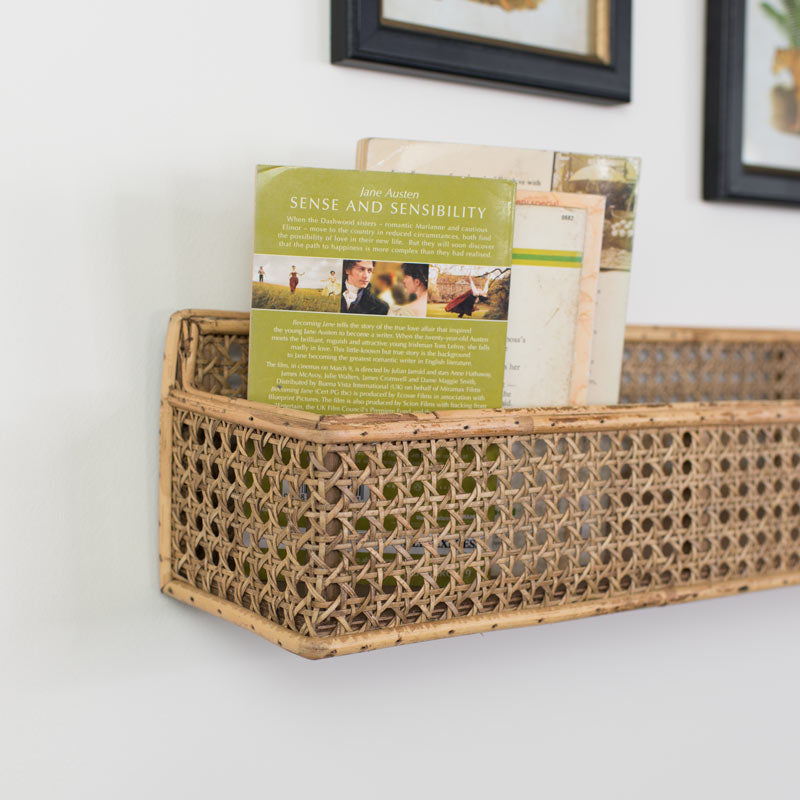 Woven Bamboo Wall Shelf