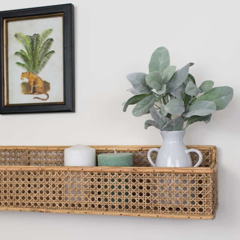 Woven Bamboo Wall Shelf