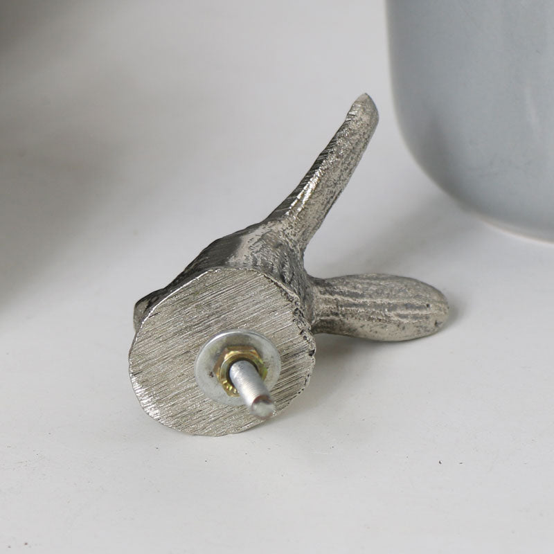 Silver Rabbit Head Drawer Knob