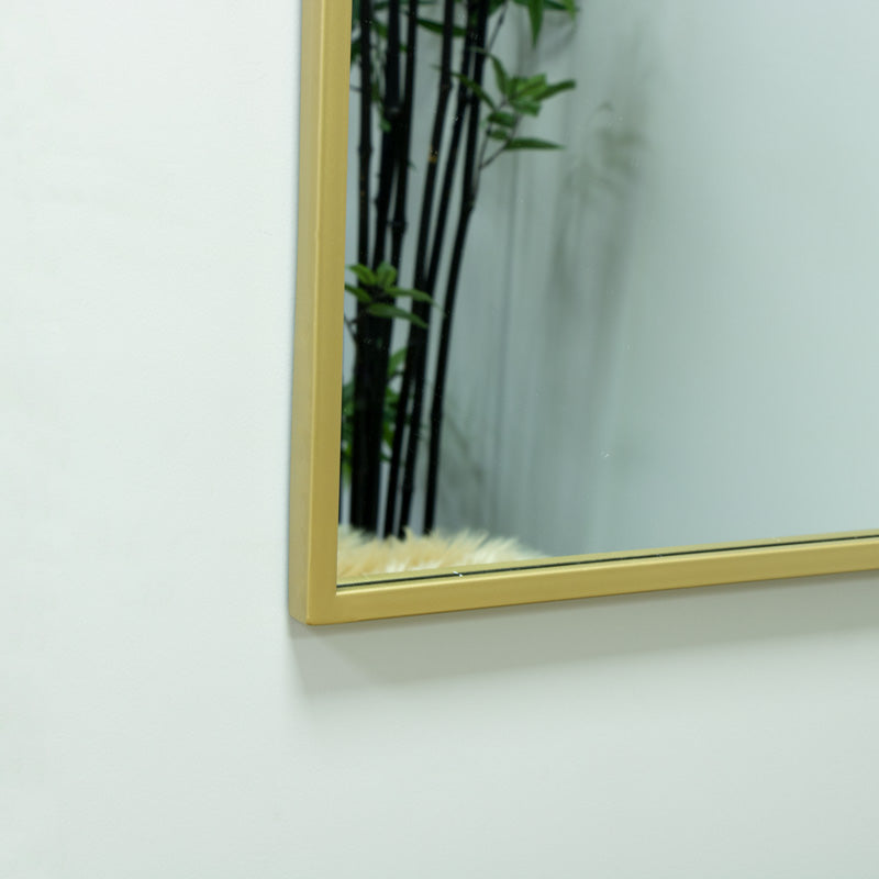 Framed Gold Arched Mirror 70cm x 50cm