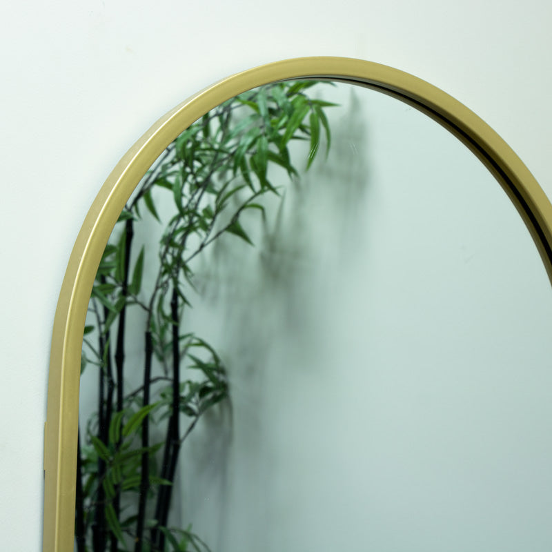 Framed Gold Arched Mirror 70cm x 50cm