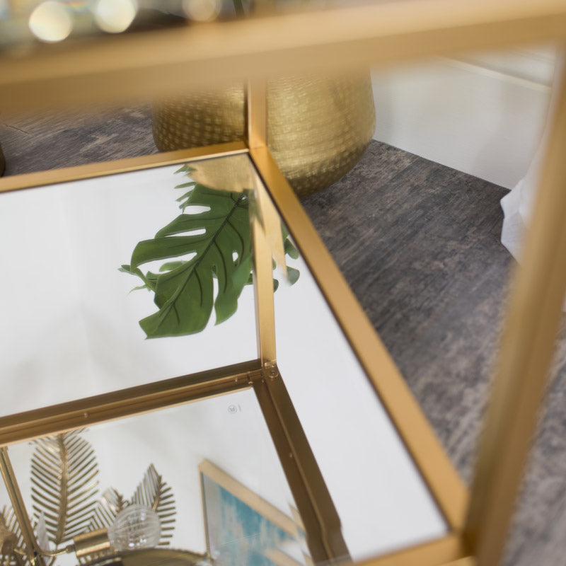 Gold Glass/Mirrored Coffee Table