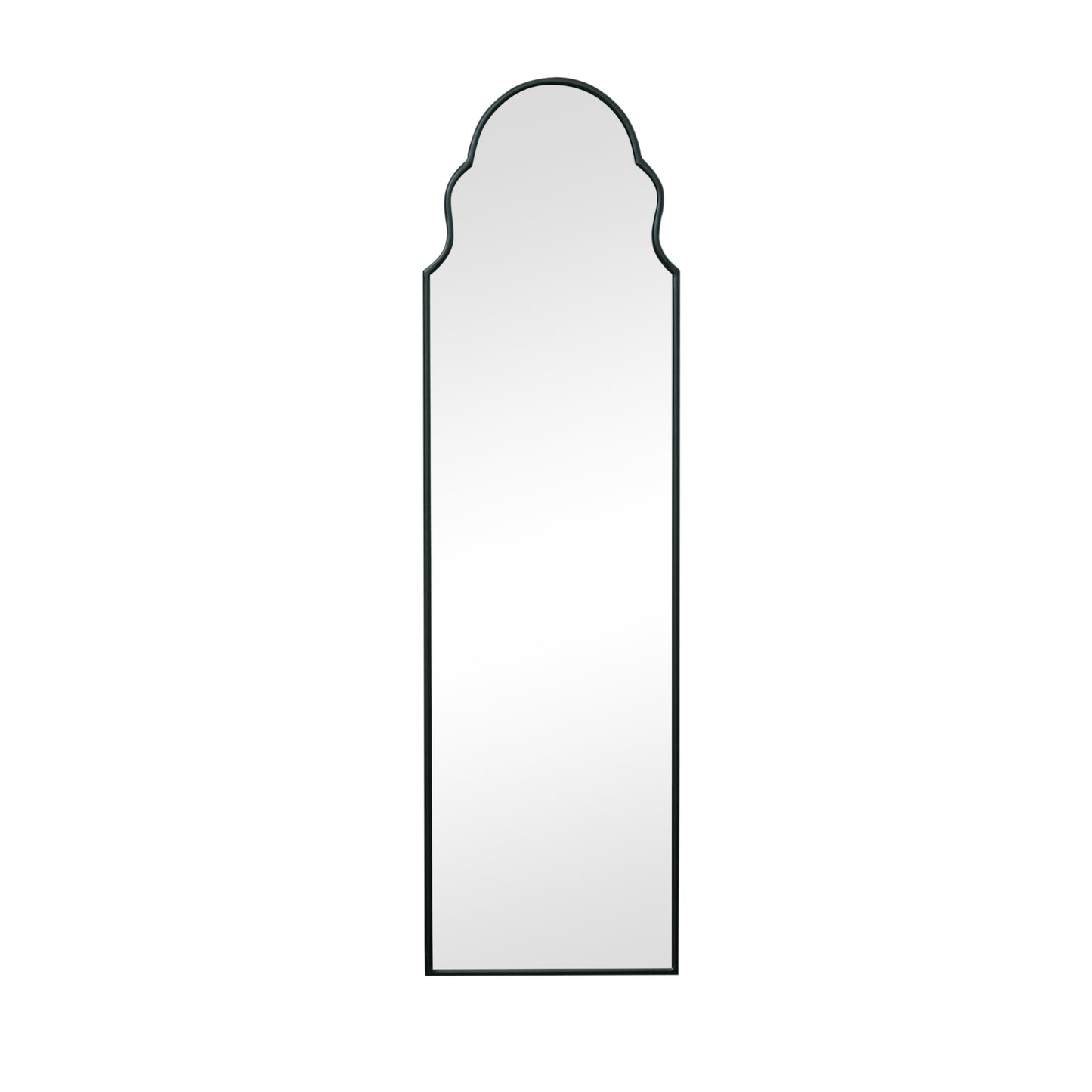 Tall Slim Black Arch Wall Mirror 133cm x 38cm