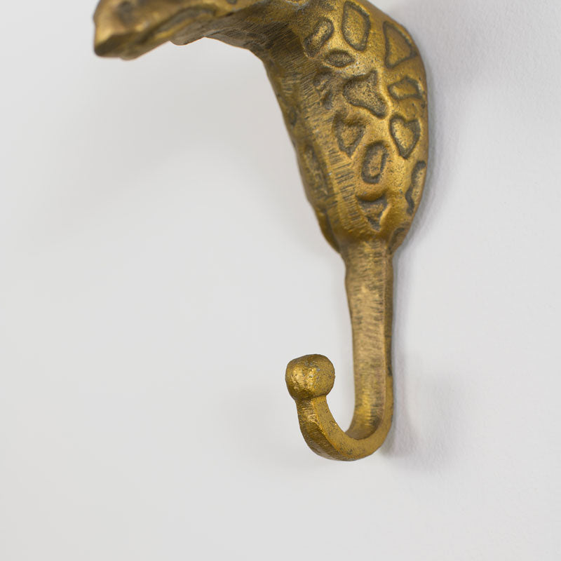 Gold Metal Giraffe Wall Hook