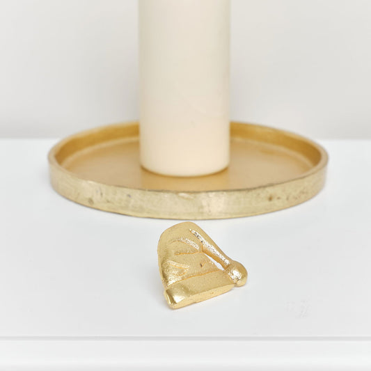 Gold Santa Hat Candle Pin