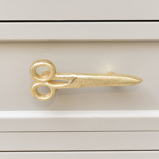  Gold Scissors Drawer Knob 