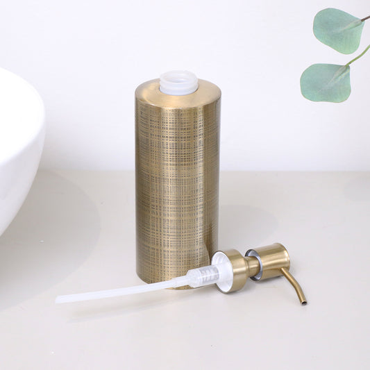 Brass Gold Textured Metal Soap Dispenser