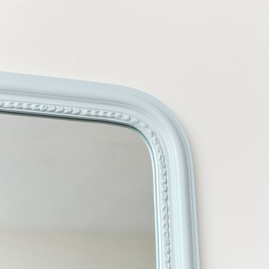 Misty Blue Arch Wall Mirror 70cm x 40cm