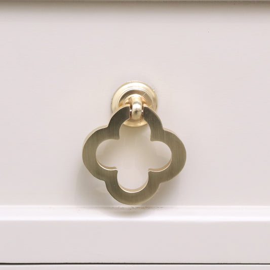 Brushed Gold Clover Drop Pull Handle