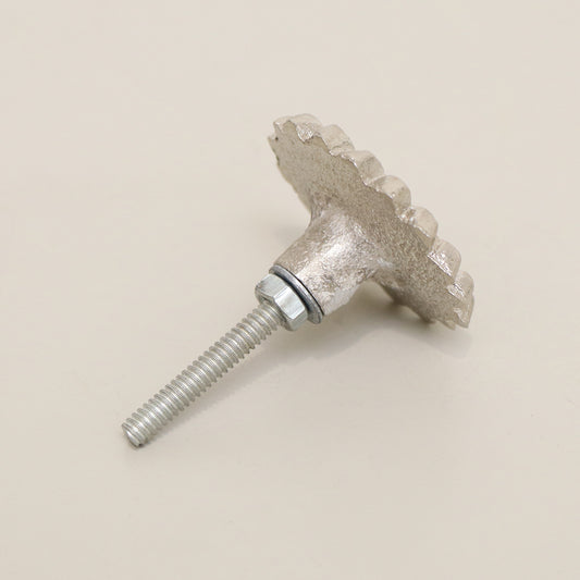 Shiny Silver Sunflower Drawer Knob