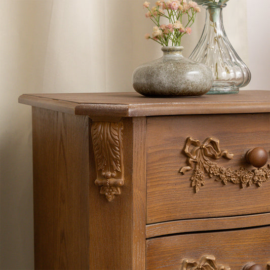 Wooden 3 Drawer Bedside Table - Pays Du Bois Range