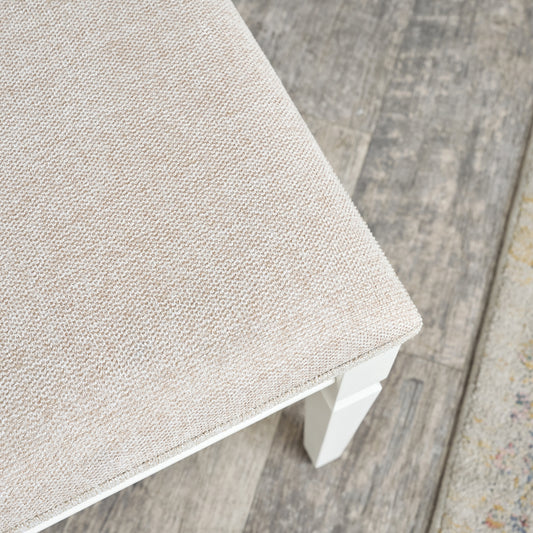 Ivory Cushioned Dressing Table Stool - Daventry Ivory Range