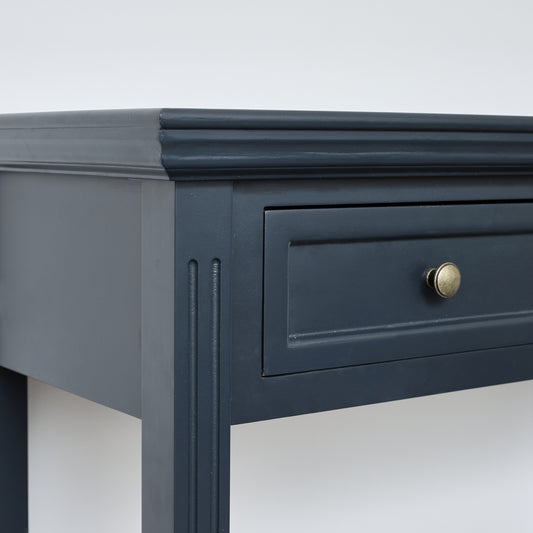 Large Dressing Table, Mirror & Stool Set - Daventry Navy Black Range