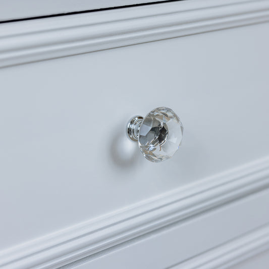 Pair of White 3 Drawer Bedside Tables - Victoria Range